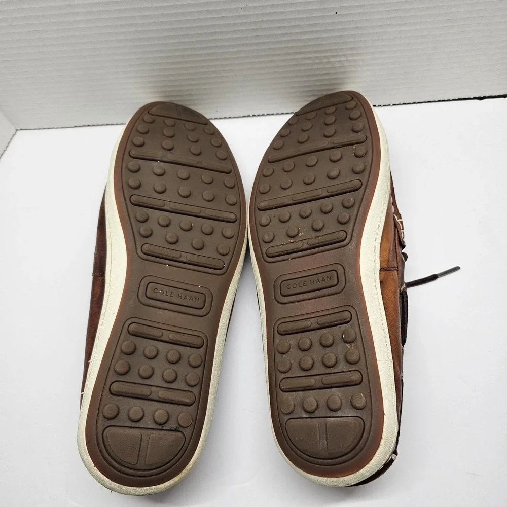 Cole Haan Shoes Mens 12 M Brown Leather Boat Moc Toe Casual Comfort Nautical
